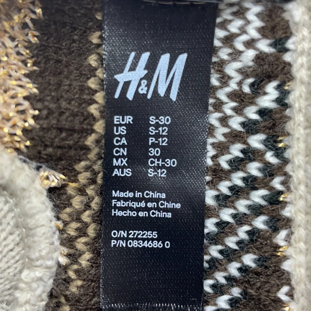 NWT H&M Dog Reindeer Holiday Turtleneck Sweater, Size S-12